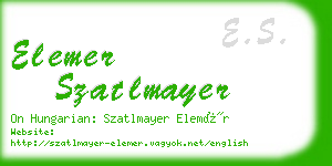elemer szatlmayer business card